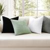 2 Pieces Windmill Design Splicing Cross Throw Pillow Cover Corduroy Wear-resistant Patchwork Cushion Cover Solid Color