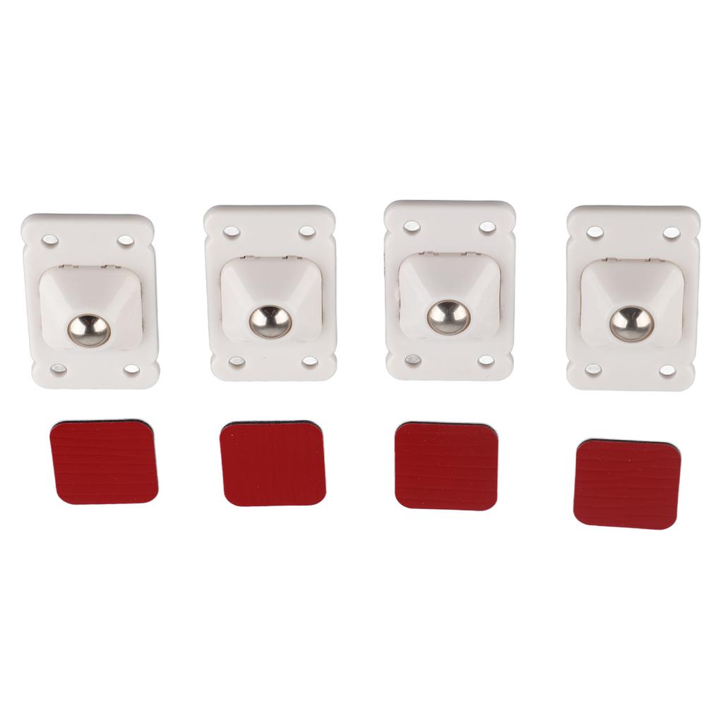 8Pcs Self Adhesive Wheels 360 Degree Universal Casters Pulleys Low Noise for Trash Can Storage Box