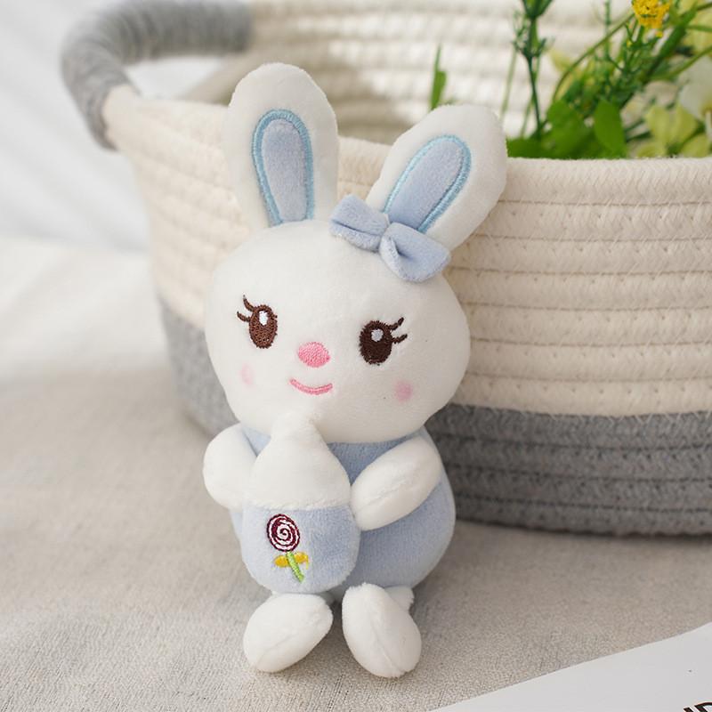 Cute Cartoon Rabbit Plush Doll Keychain Adorable Couple Gift Soft Bag Charm
