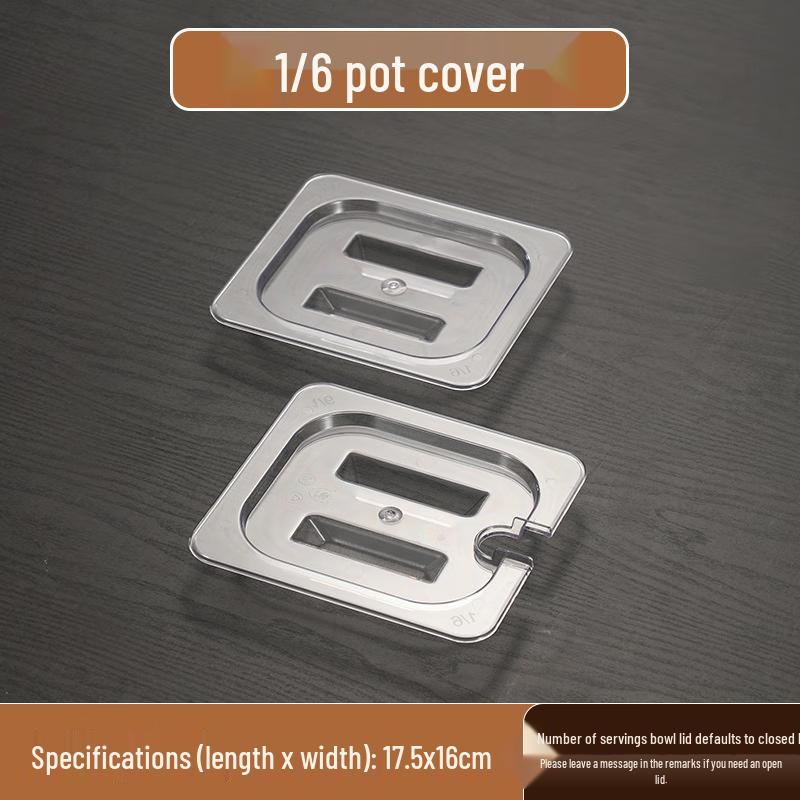 Acrylic 1/6 Size Open Food Pan Lid