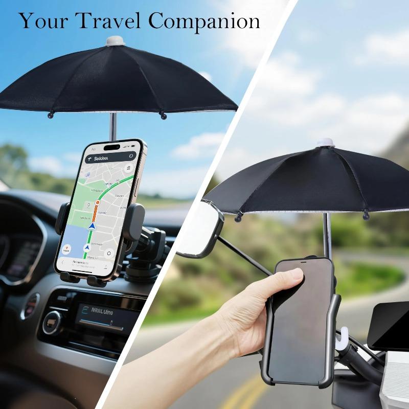 Mini parasol do smartfona z uchwytem na przyssawkę, zewnętrzna osłona przeciwsłoneczna antyodblaskowa, folia ochronna na ekran antyrefleksyjna