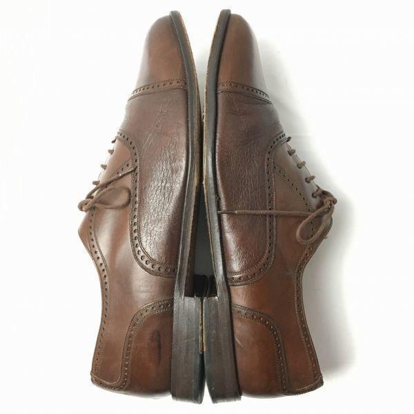 Vintage Mezlan Made In Spain Semi Brogue Cap Toe Shoes Brown Size 10.5M 28.0-28.5 Men's(USED)