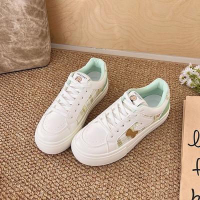 Cute Round Head Student Thick Baseplate Shoes Autumn New Sweet Little White Shoes Student Versatile Running Shoes