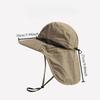 Chapeau Bob Imperméable à Séchage Rapide Unisexe Visière Solaire Chapeau Panama d'Été pour l'Extérieur avec Rabat pour le Cou Maille Respirante