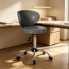 Rolling Stool, 360 degrees Rotating PU Massage Stool with Adjustable Height 73-88 cm and Backrest