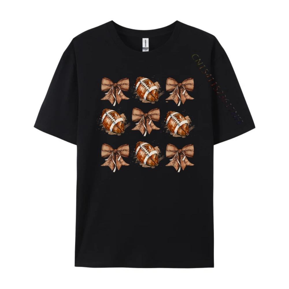 Coquette Bow American Football Player Touchdown Season Oversized T Shirt Men Woman Oversized T Shirt Men Mothers Day