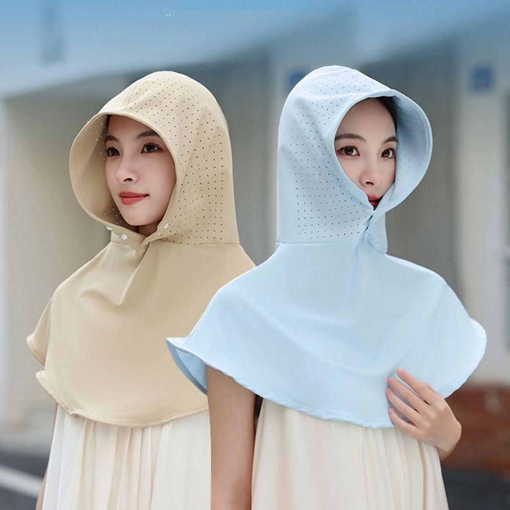 UV Anti Ice Silk Sunscreen Hat Sunscreen Women Sun Hat Fashion Shawl Fisherman Hat  Fishing