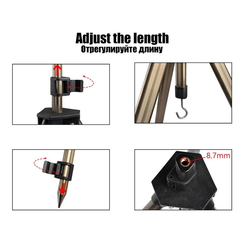 Fishing Rod Holder Tripod Stand Foldable Rods Support Rest Tripod Bracket Portable Aluminum Telescopic Ground Rack