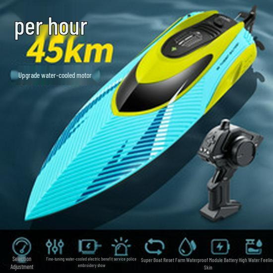 

S3 High-Power Large Remote Control Speedboat: Fast Rechargeable Water Toy for Kids Single Battery Pack - No Spare Battery