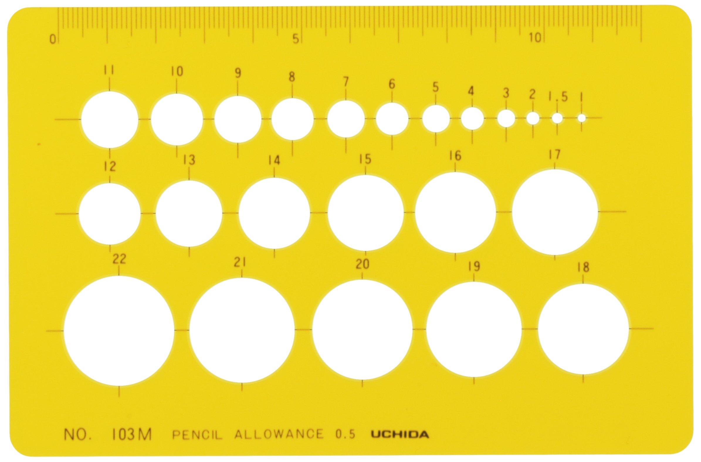 

Uchida Template Circle Ruler with Ink Edge No.103M 1-843-0113