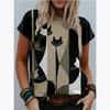 Women's Short Sleeve T-Shirt Printed Fashion Top Casual Versatile T-Shirts Women’s