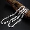 Thick Cuban Link 925 Sterling Silver Silver Simple and Cool Cuban Link Chain Silver Cuban Link Only [100-point Market] Necklace, Chain, Men's