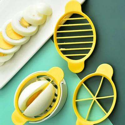 Nová 1 sada 3 v 1 Krájač na vajcia Multifunkčný krájač na vajcia Kreatívny kuchynský nástroj Kuchynské doplnky forma na vajcia gadget