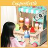 Ice Wooden Simulation Cream Cart Children Role Playing Toy Set For Play Imagine