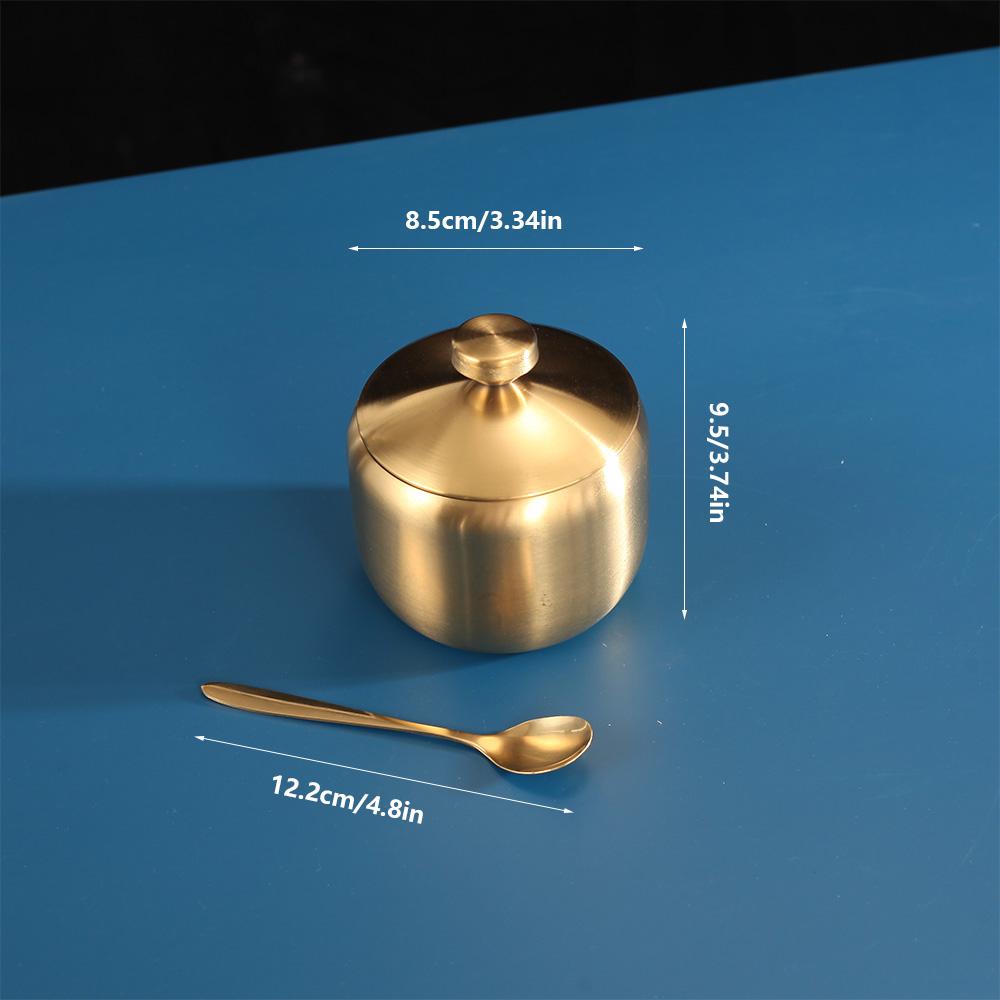 

3 шт. круглая ручка, банка для специй из нержавеющей стали, золотой цвет, кухонная банка для специй, контейнер для приправ серебряный