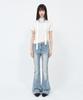 Sekeondeusolteu Shirred Choker Half-Neck T-Shirt (White)