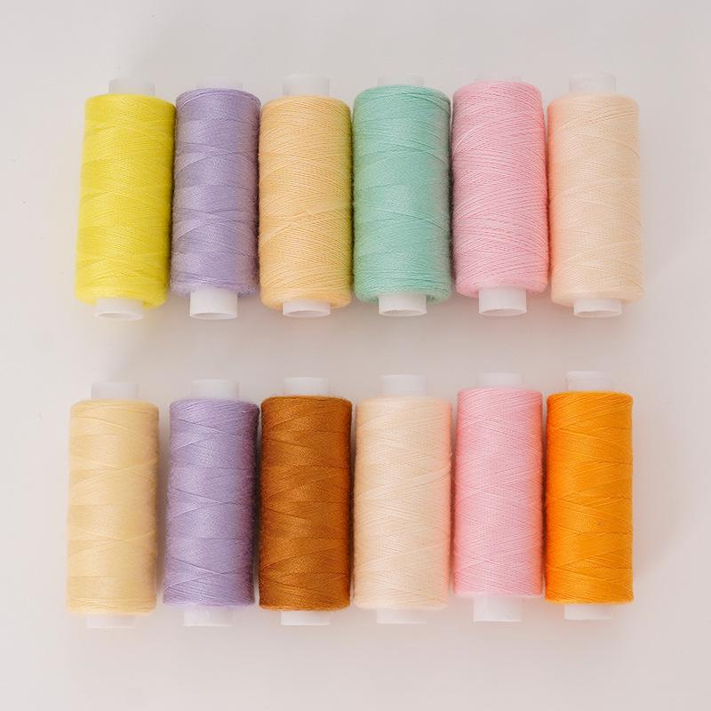 Colorfast Handmade 400-Yd Hand Sewing Thread: 6 Spools of 402 Colored Polyester Threads
