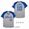 Mens Atlanta Braves Vintage Baseball Jersey 44 Hank Aaron Embroidered Retro MLB Fan Shirt Cotton Blend