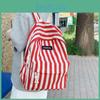 Pattern Fashionable Striped Student Canvas Backpack For Casual Use Daily