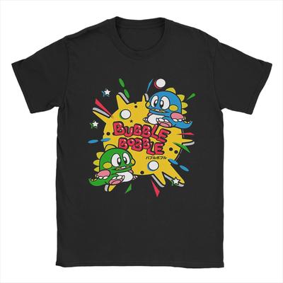 Bubble Bobble T Shirt Unisexs  Pure Cotton Funny TShirt Crewneck  Tee Shirt Short Sleeve Tops Gift Idea