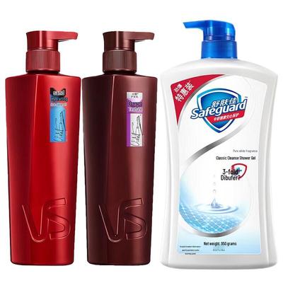 Vidal Sassoon Shampoo & Conditioner Set with Safeguard Body Wash