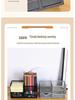 Seven-Grid Metal Pen Holder - Multifunctional Desktop Organizer & Stationery Storage Box