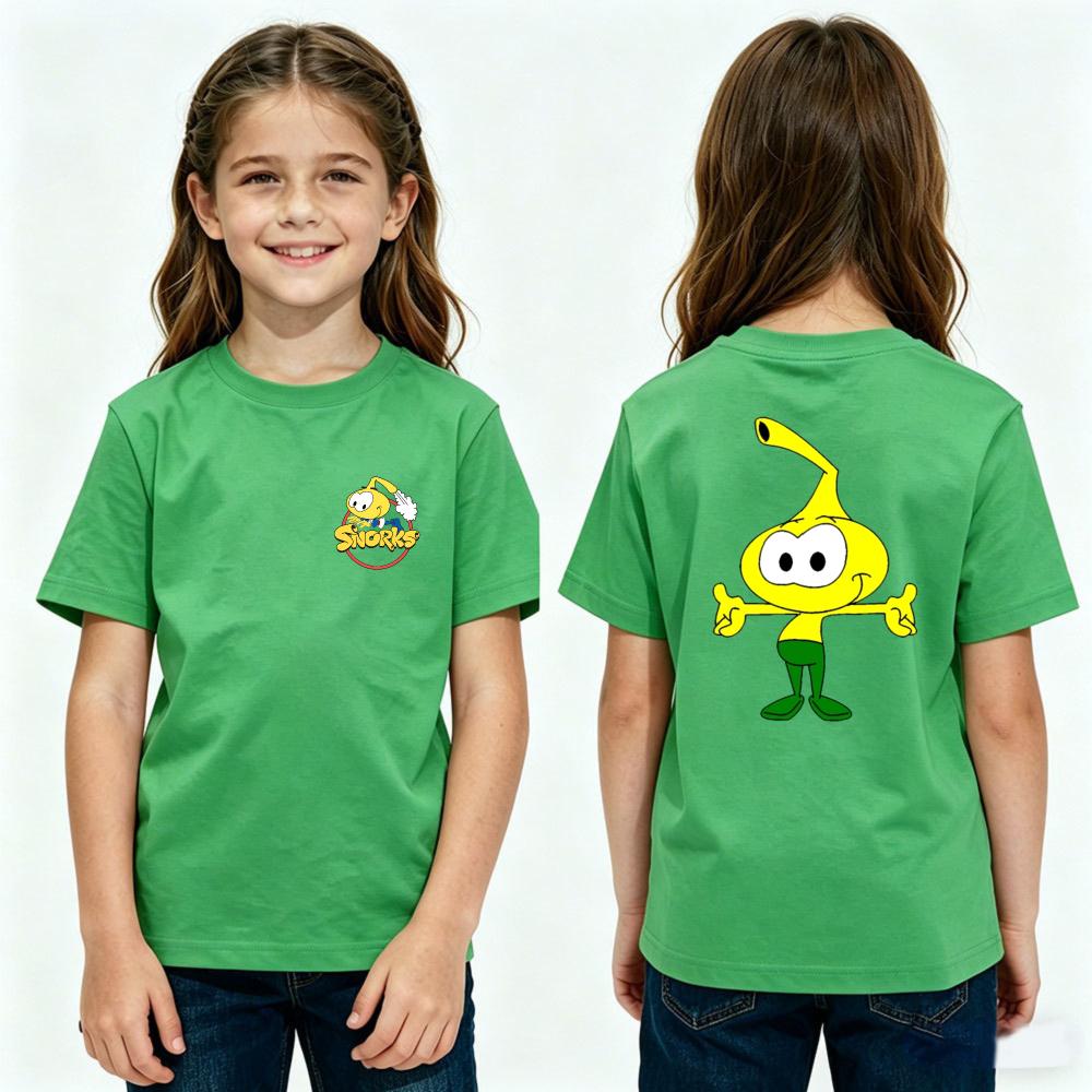 Snorks Cartoon Graphic Children TShirt Kids Summer Polyester Short Sleeve Cute Snorks Lover Gift Shirt Boys and Girls Casual Tshirt