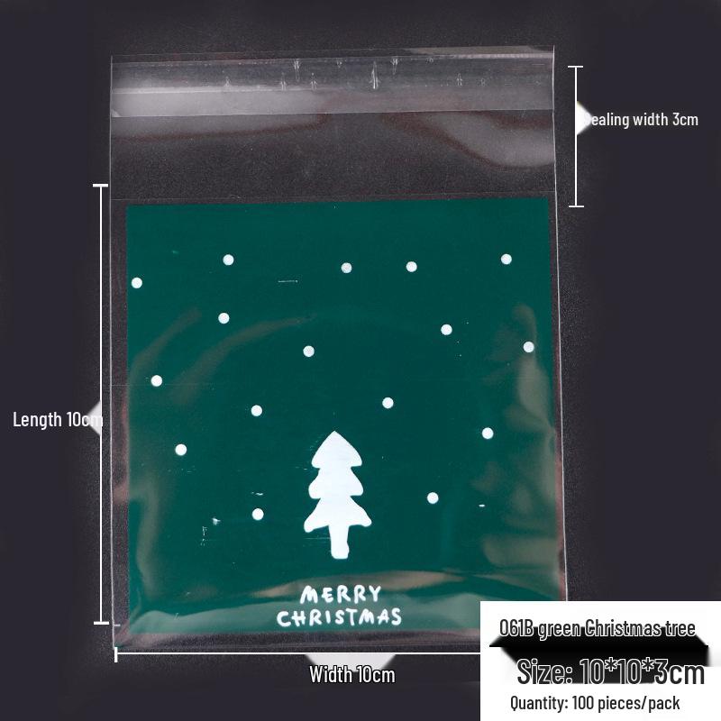 Weihnachtskeks Selbstklebende OPP-Beutel – Schneeflocken Knusprige Kunststoffverpackung