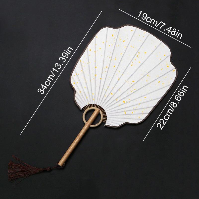 Elegant and Unique Traditional Plain Fan DIY Art Hand Drawn Circular Square High-end Rice Paper