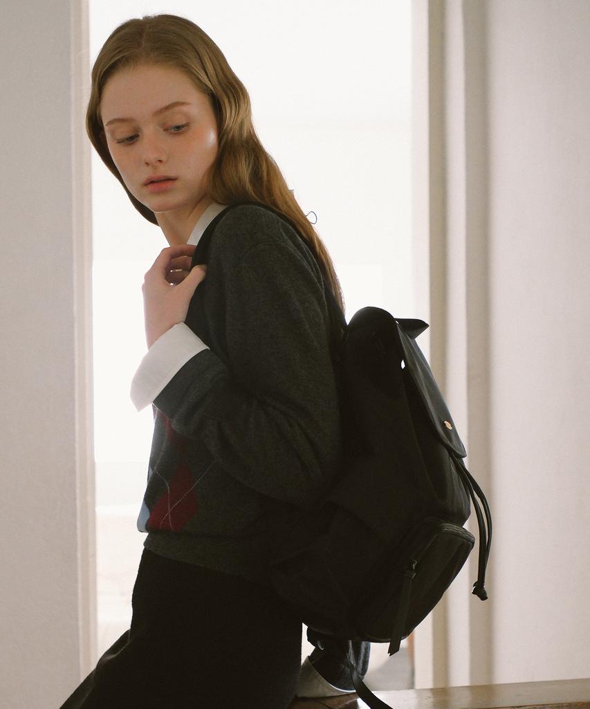 Yuppe Pocket Nylon Backpack_Black