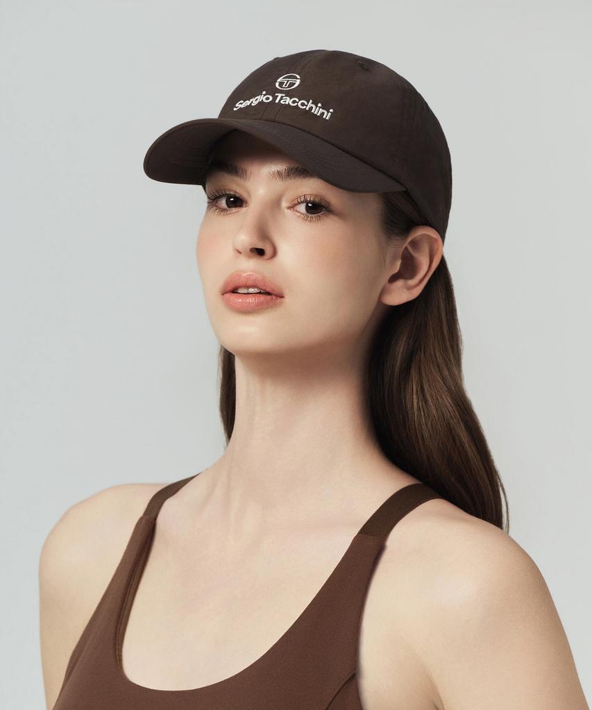 SERGIO TACCHINI U Lightweight Nylon Woven Ball Cap (D.Brown)