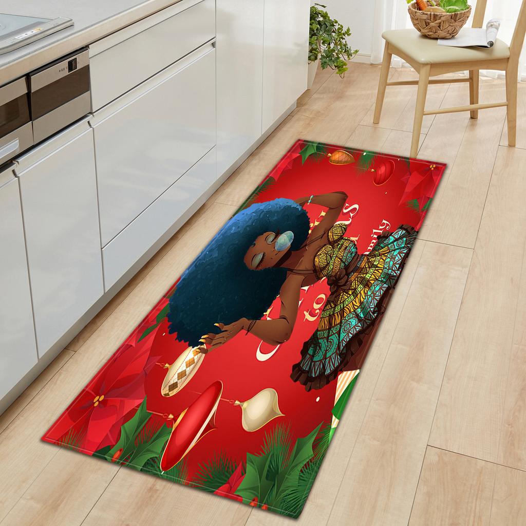 African Women'S Theme Carpet Long Floor Mat Doormat