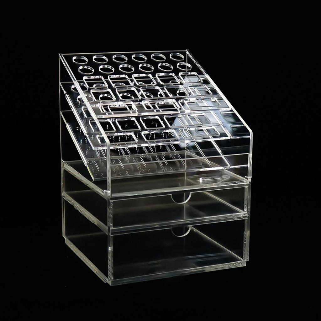Acrylic Pen Holder Desk Organizer Multifunctional Stand Makeup Brush for Home
