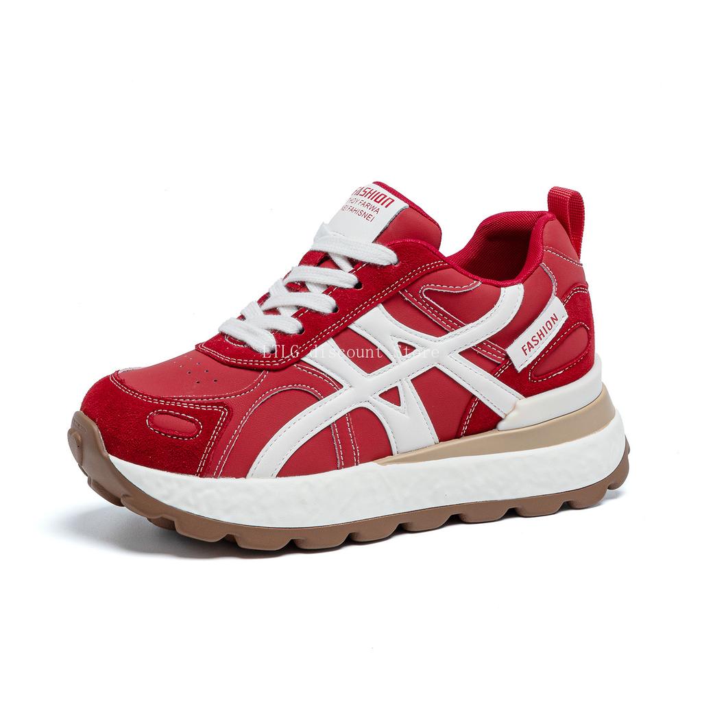 7cm Damen Weiße Sportschuhe, Höhenvergrößernde Sportschuhe, Herbst Casual, Atmungsaktiv, Bequemer Sport