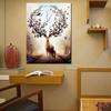 Elk Brown Vintage Baum 5d Wandkunst Druck Dekorative Leinwand Wohnzimmer Flur