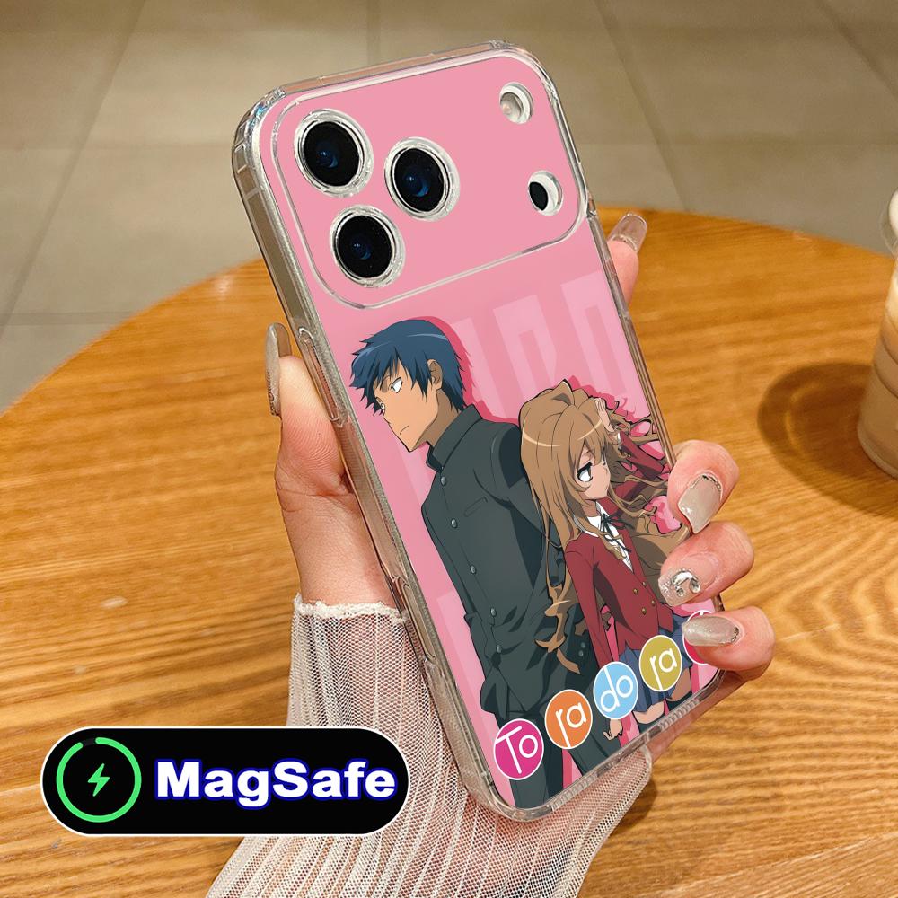 Anime Toradora Mobile Cell Phone Case for iPhone 17 16 15 14 13 12 11 Air Pro Max Plus Mini Magsafe Clear Colorful Cover Luxury