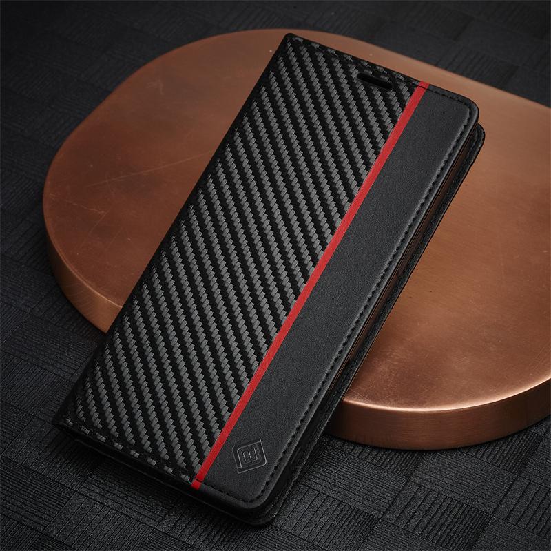 Etui A52S A51 Carbon Fiber Magnetic Flip Case for Samsung Galaxy A52s 5G A51 A515F A71 A72 A12 A32 A22 Soft Leather Wallet Funda