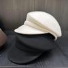 Wool Blend Peaked Cap Sloping Brim Beret Hat Fashion Newsboy Cap  For Women