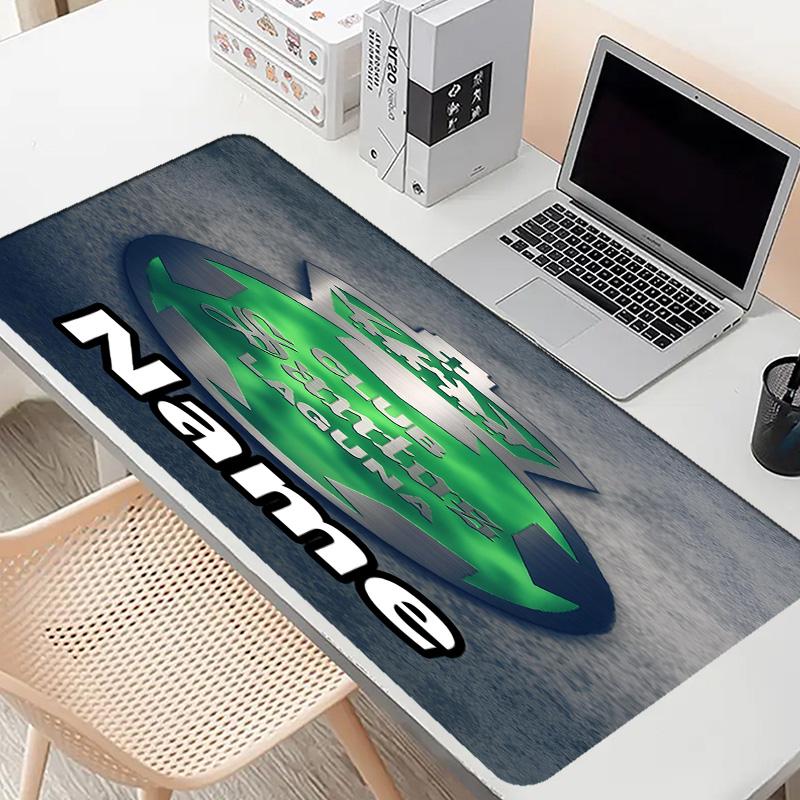 Custom Name Personalized Club Santos Laguna Pattern Mousepad, Laptop PC Desk Mat, Decorative Desk Mat for Home Keyboard Pad Gift