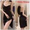 Sleek Satin Camisole Nightdress With Elastic Waist For Youth Womens Lounge