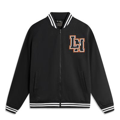 Comfortable Versatile Baseball Jacket Men Jacket Black AFDU553-4