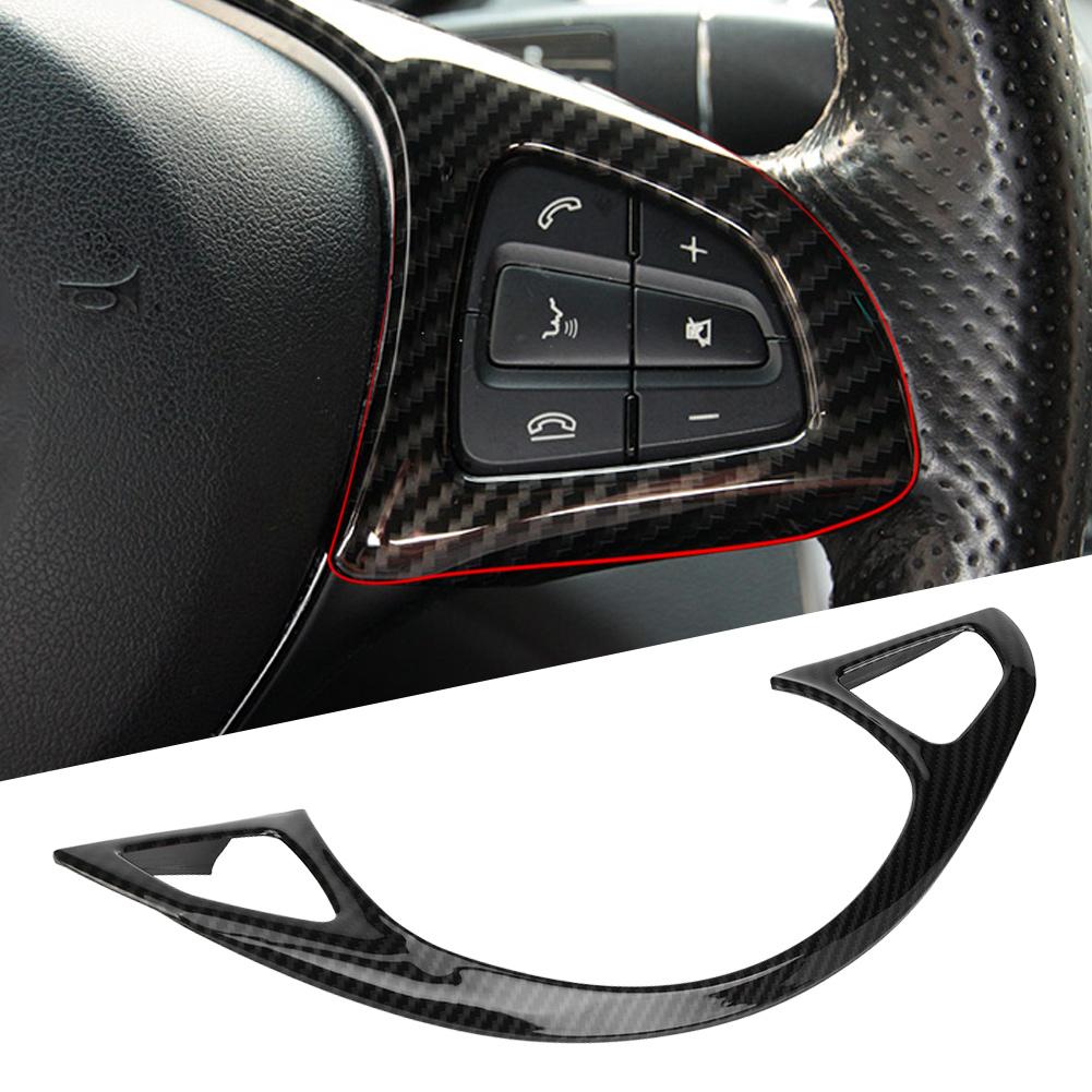 Carbon Fiber Style Steering Wheel Frame Trim for Mercedes Benz C E GLC Class W205 W213 X253