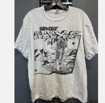 Alex G Sandy T-Shirt weißes Kurzarm-Tee Unisex   vtg