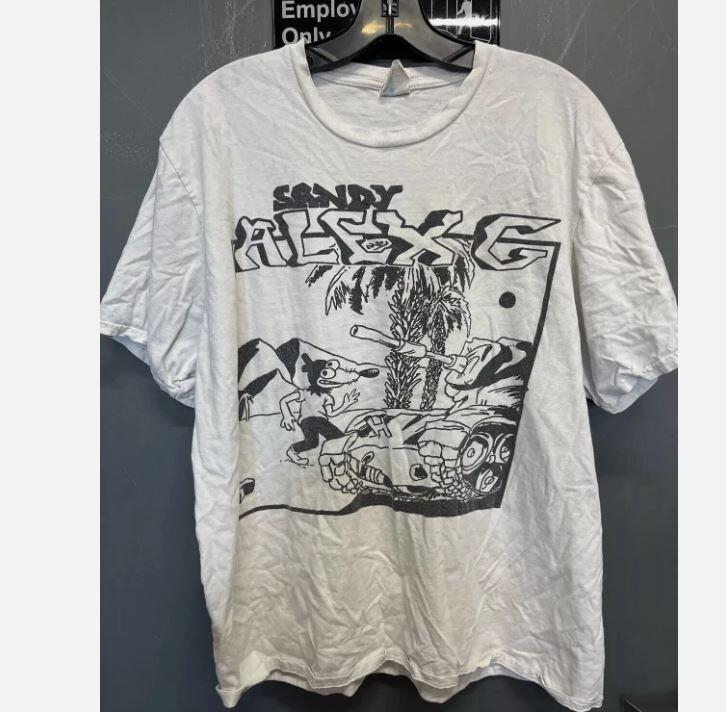 Alex G Sandy T-Shirt White Short Sleeve Tee Unisex   Vtg