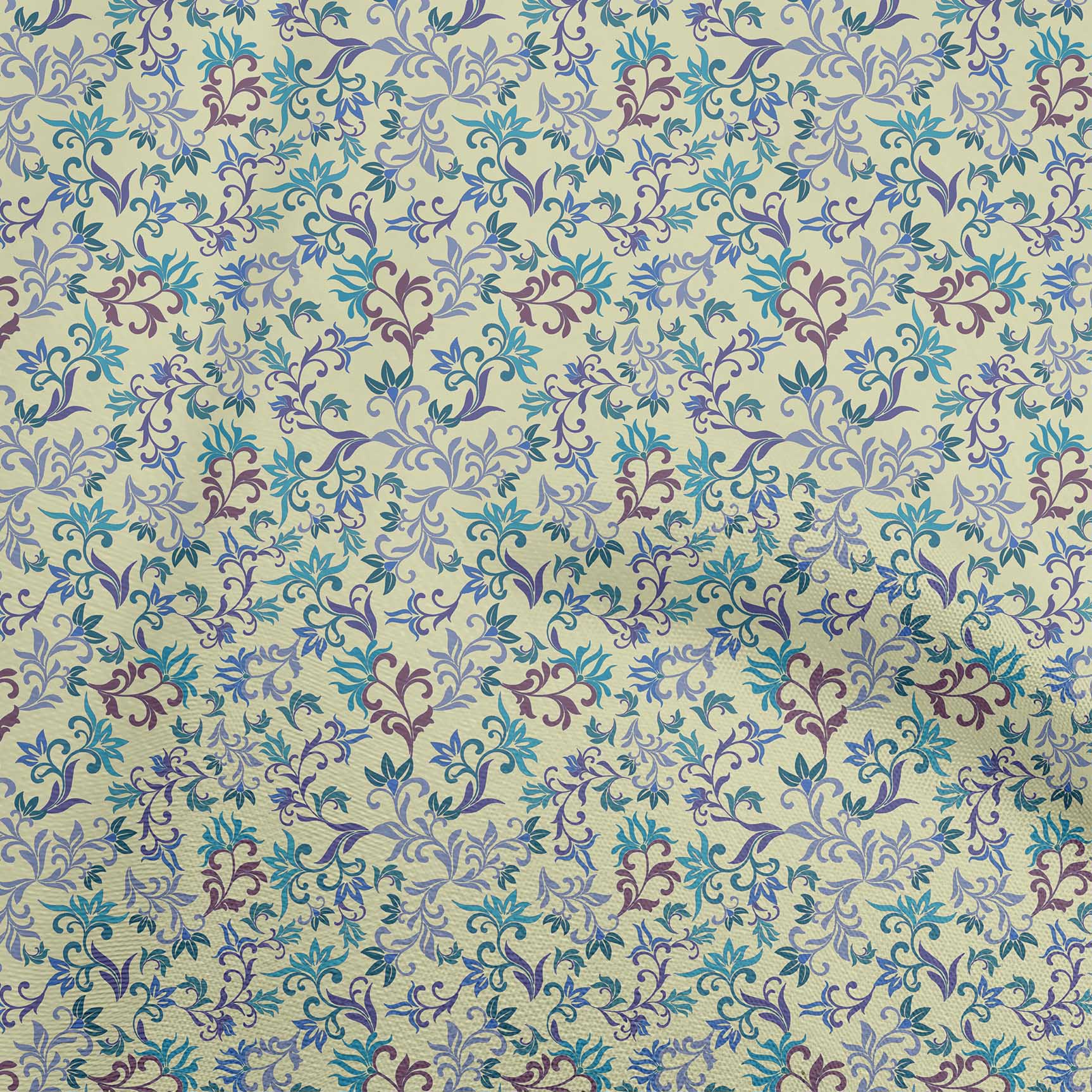 

OneOone Cotton Flex Dusty Grey Fabric Asian Suzani Quilting Material Print Швейна тканина на подвір’ї 40 дюймів 42 Inch Wide - Viscose Chiffon жовтий