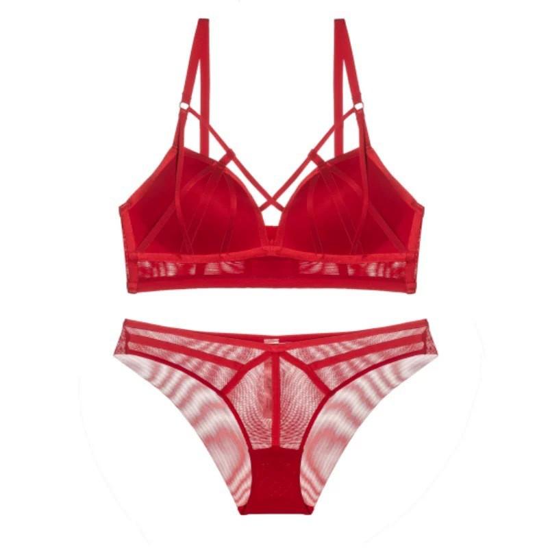 Womens Lace Trim Cross-Strap Bralette Without Underwire Soft Cup Push-Up Comfortable Support Full Bust
