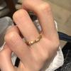 Classic brushed Female Ring antique gold craftsmanship diamonds bamboo-knots couple's rings for women party jewelry gift
