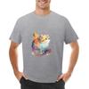 Adorable Kawaii Watercolor Cat T-shirt customs sports fans boys animal print clothing