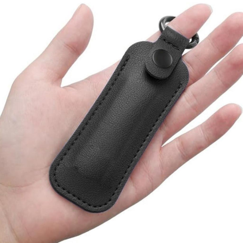 PU Leather USB Flash Drive Protector Secure Snap Closure Keychain Holder Scratch Resistant Travel Essential