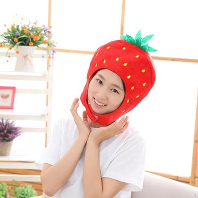 Rozkošná plyšová čepice Originální ovocná pokrývka hlavy pro zábavné fotky a kostýmy